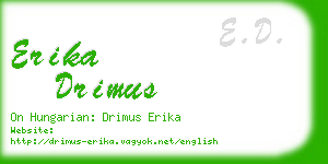 erika drimus business card